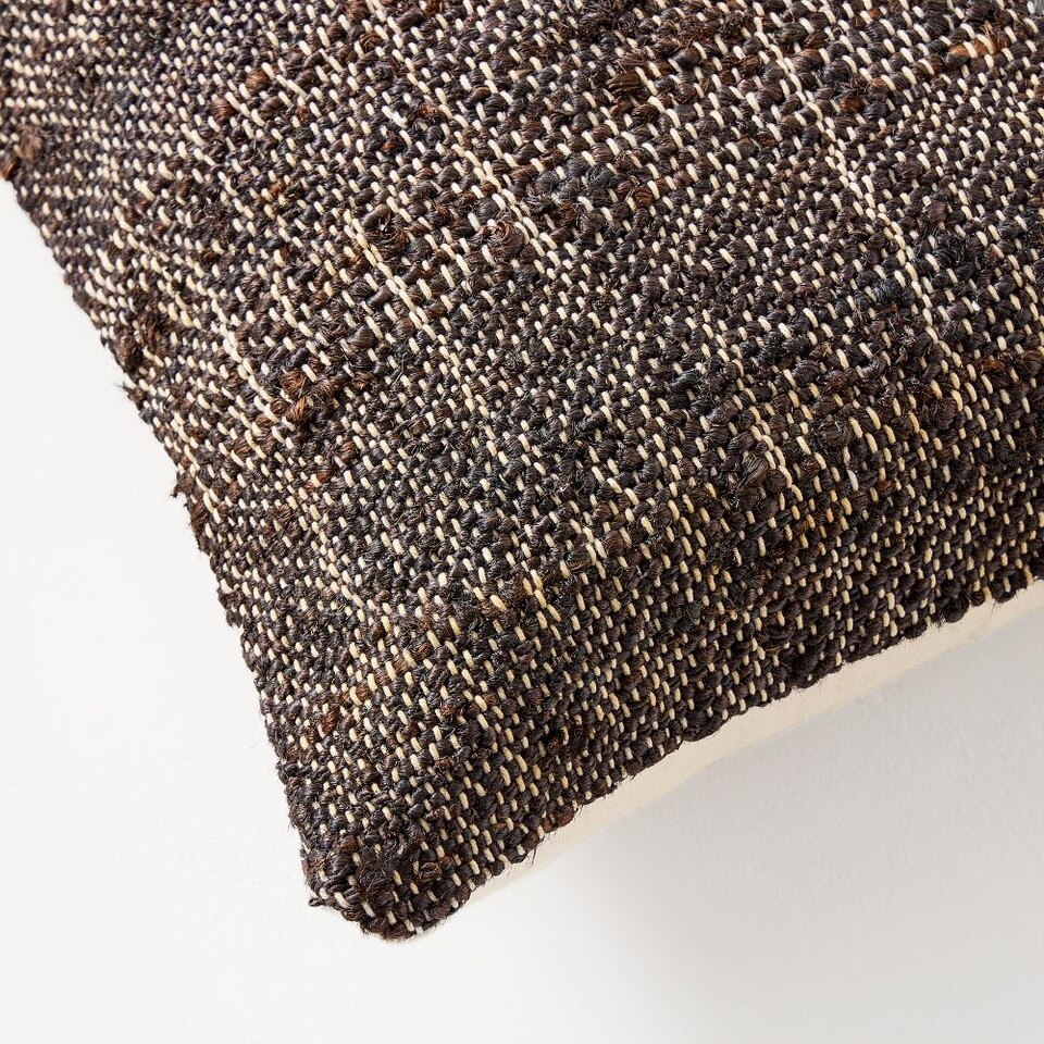 Colourblock Jute Cushion Cover