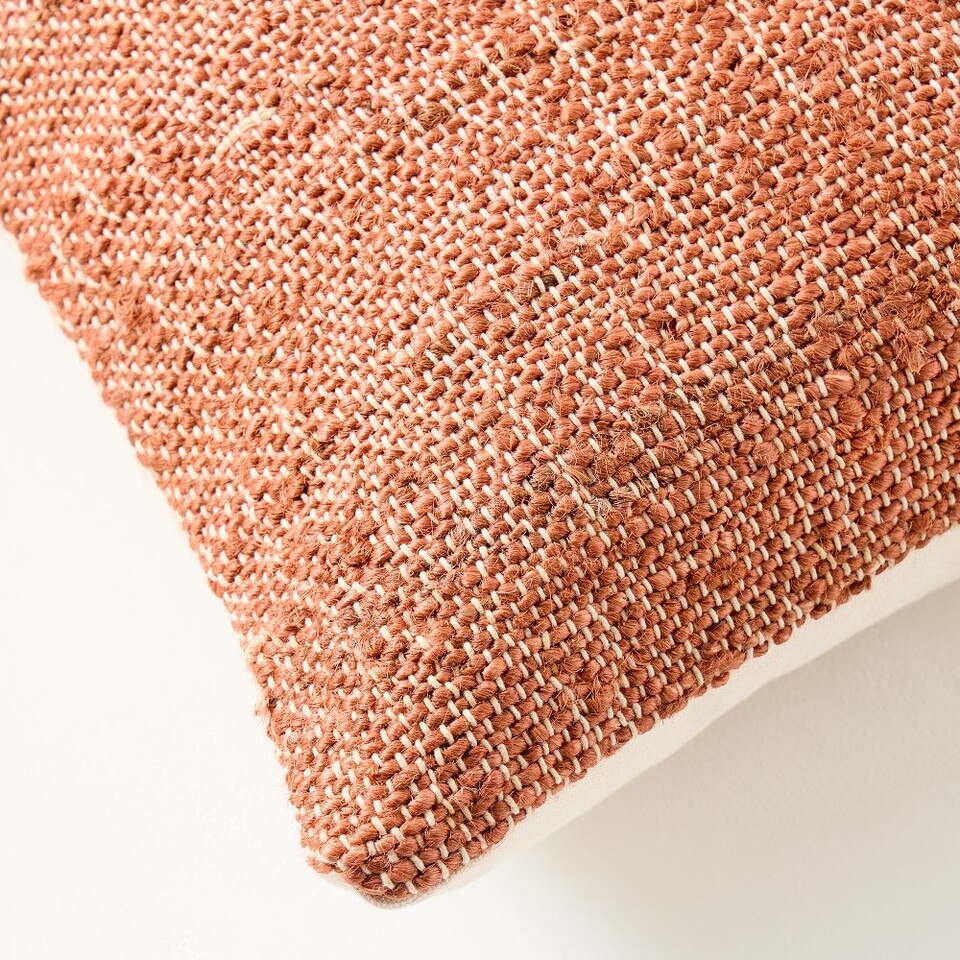Colourblock Jute Cushion Cover