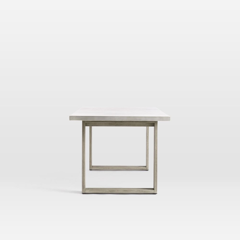 Concrete Outdoor Dining Table - Weathered Grey