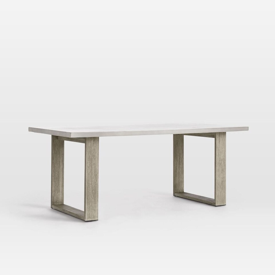 Concrete Outdoor Dining Table - Weathered Grey