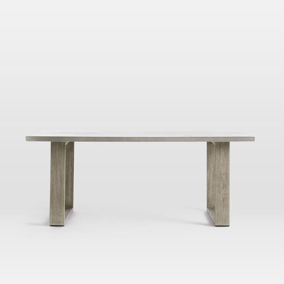 Concrete Outdoor Dining Table - Weathered Grey