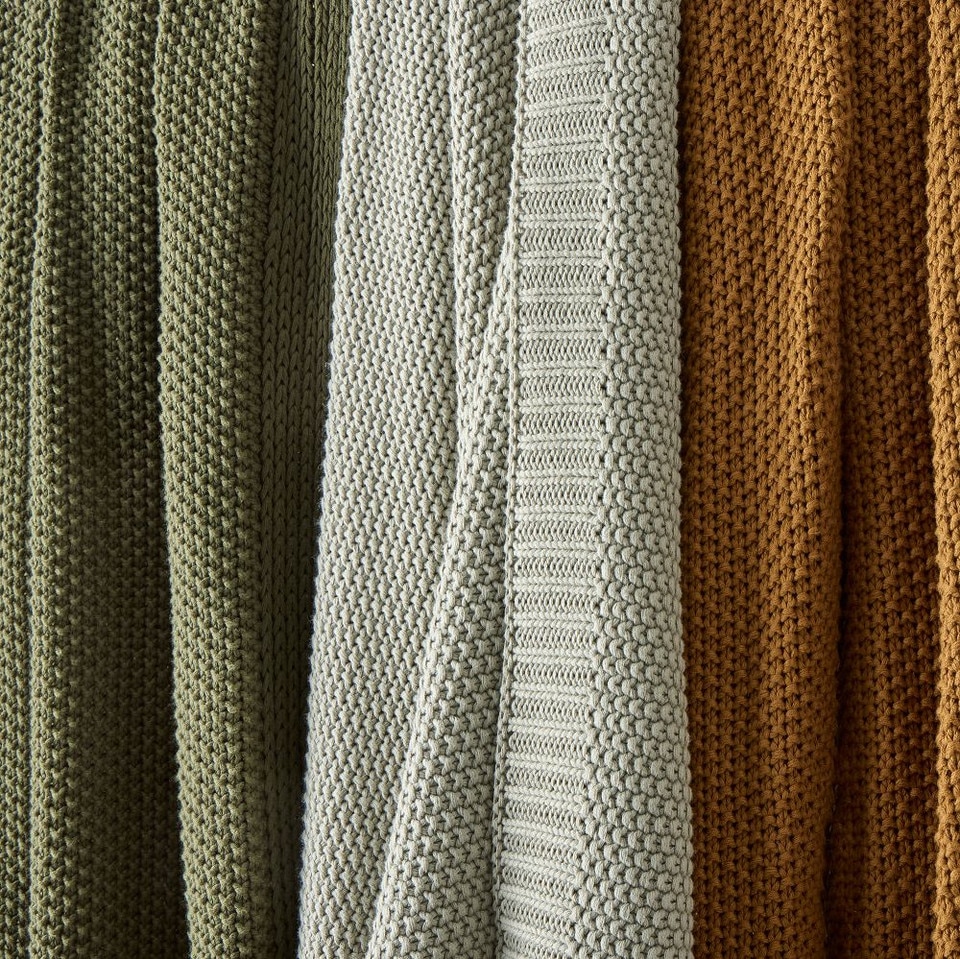 Cotton Knit Throws