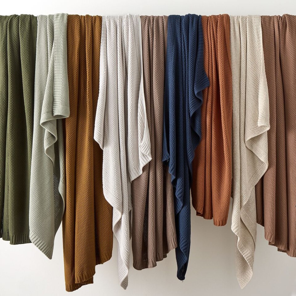 Cotton Knit Throws