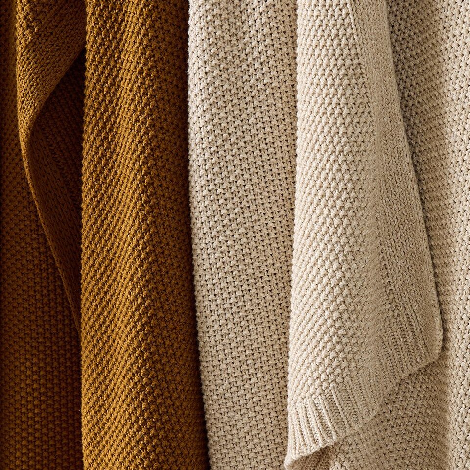 Cotton Knit Throw