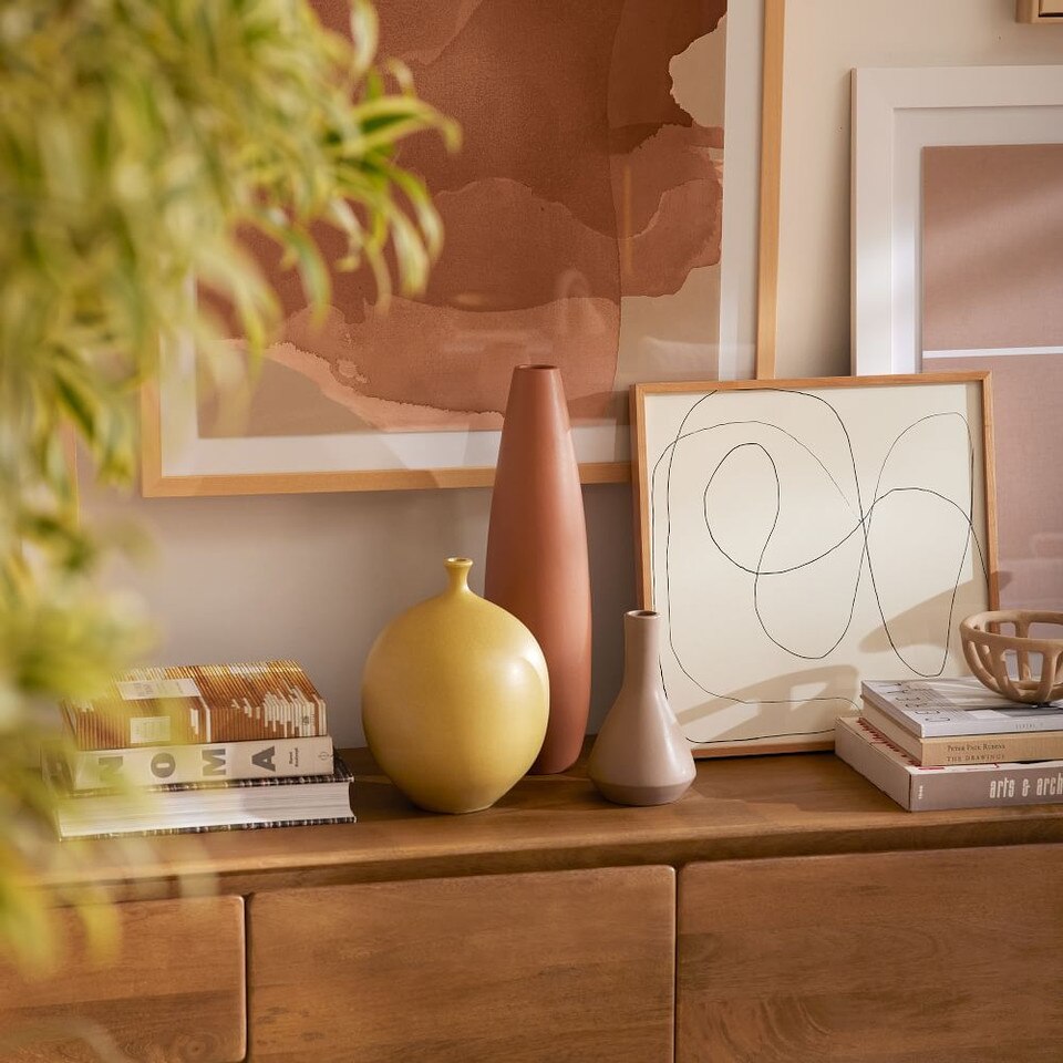 Crackle Glazed Ceramic Vases