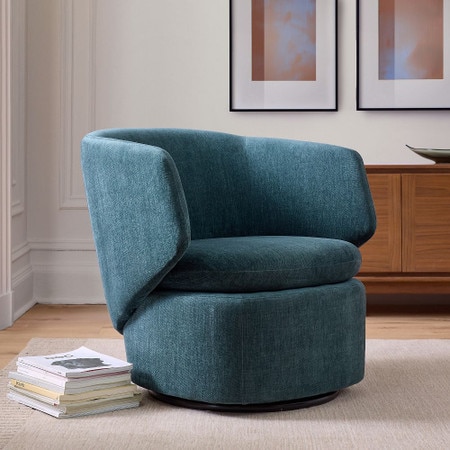 Crescent Swivel Chair West Elm Australia - Main Image