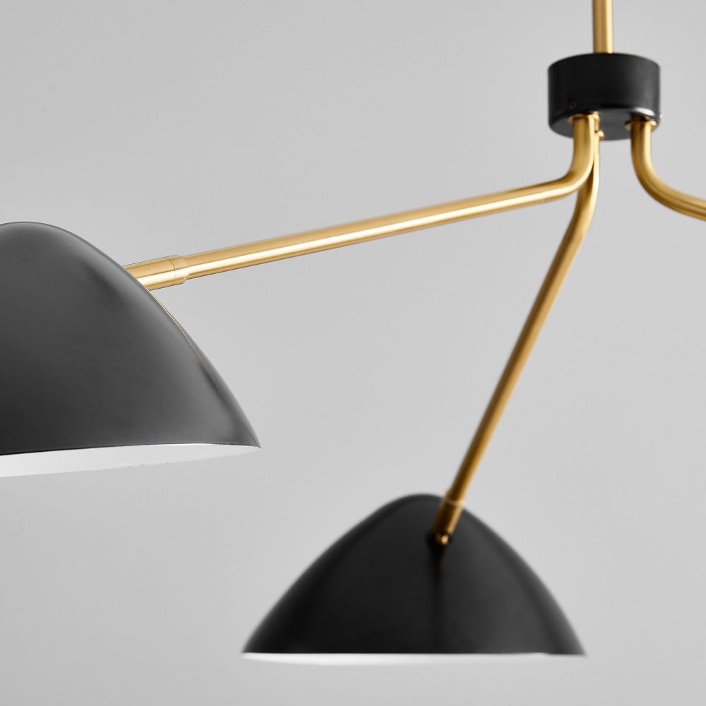 Curvilinear Mid-Century Chandelier 