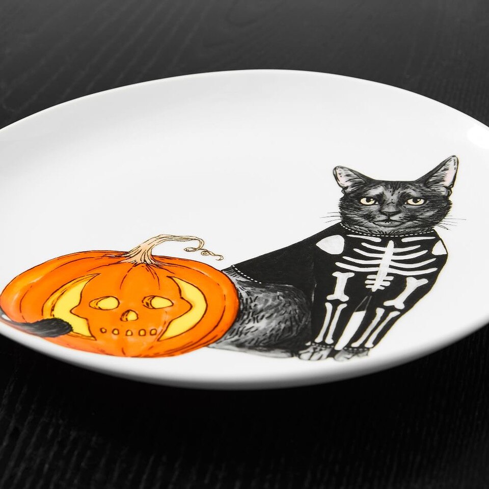 Dapper Animal Halloween Salad Plates