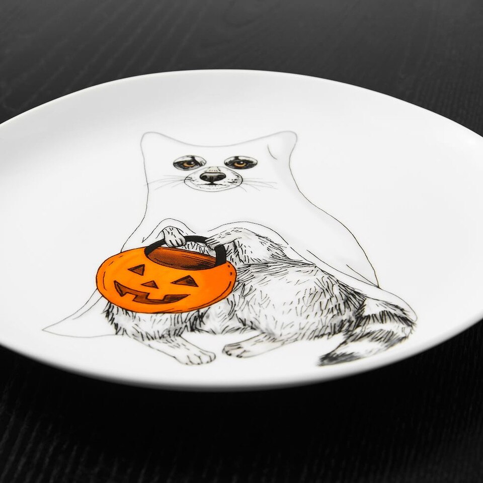 Dapper Animal Halloween Salad Plates