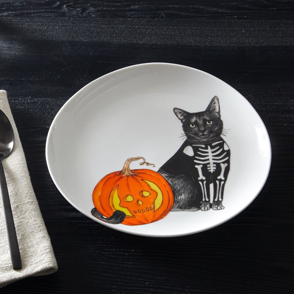 Dapper Animal Halloween Salad Plates