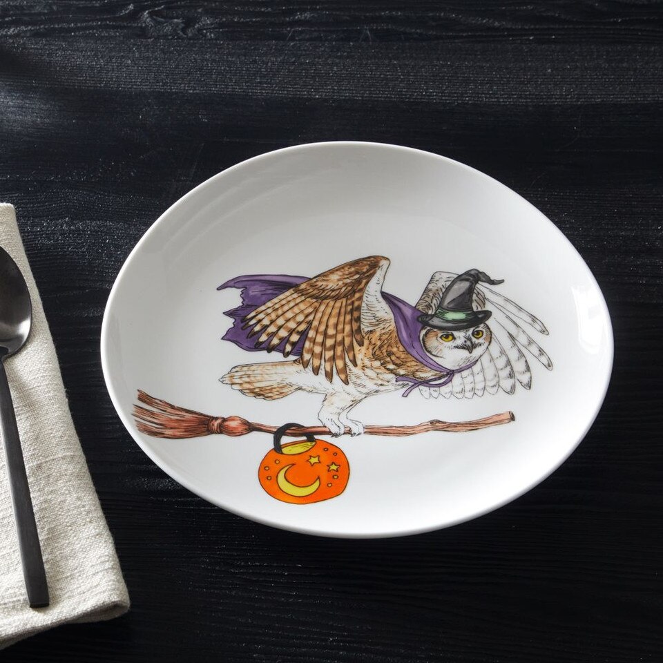 Dapper Animal Halloween Salad Plates