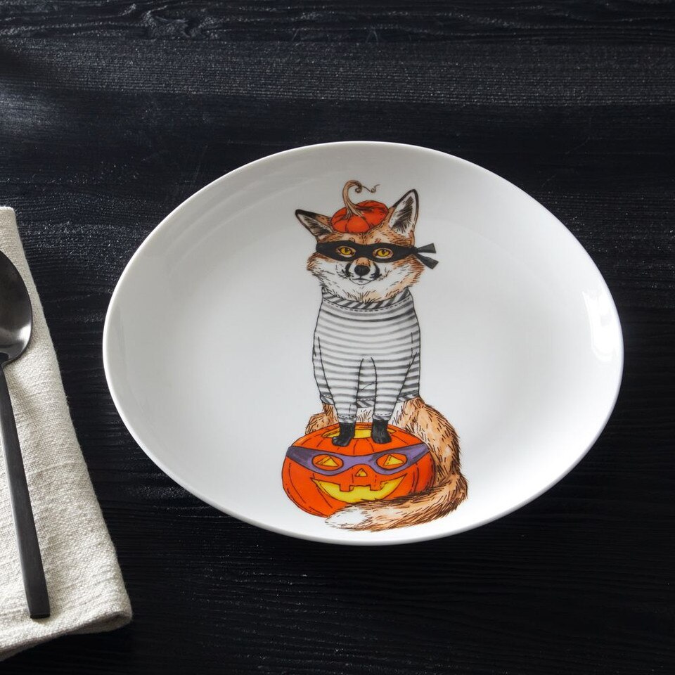 Dapper Animal Halloween Salad Plates