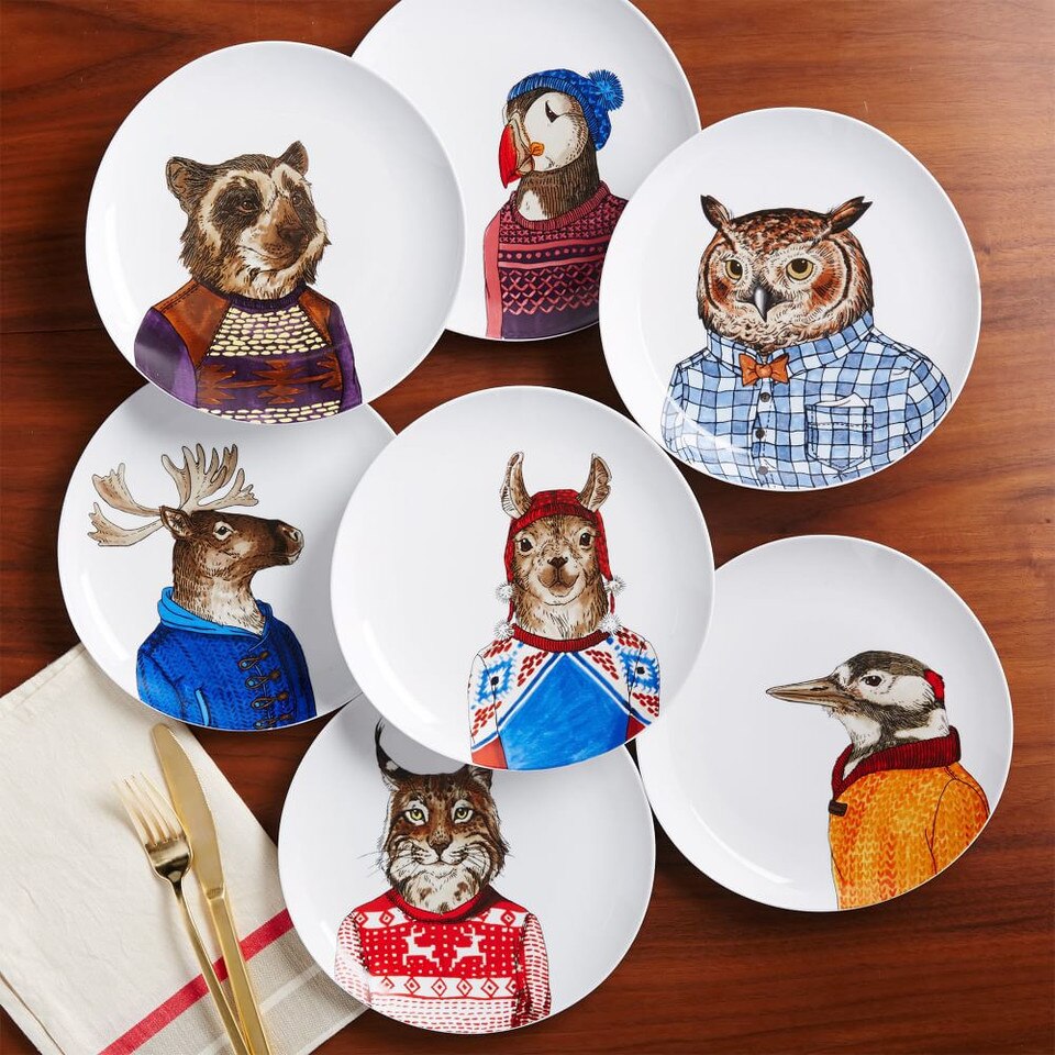 Dapper Animal Salad Plates west elm Australia
