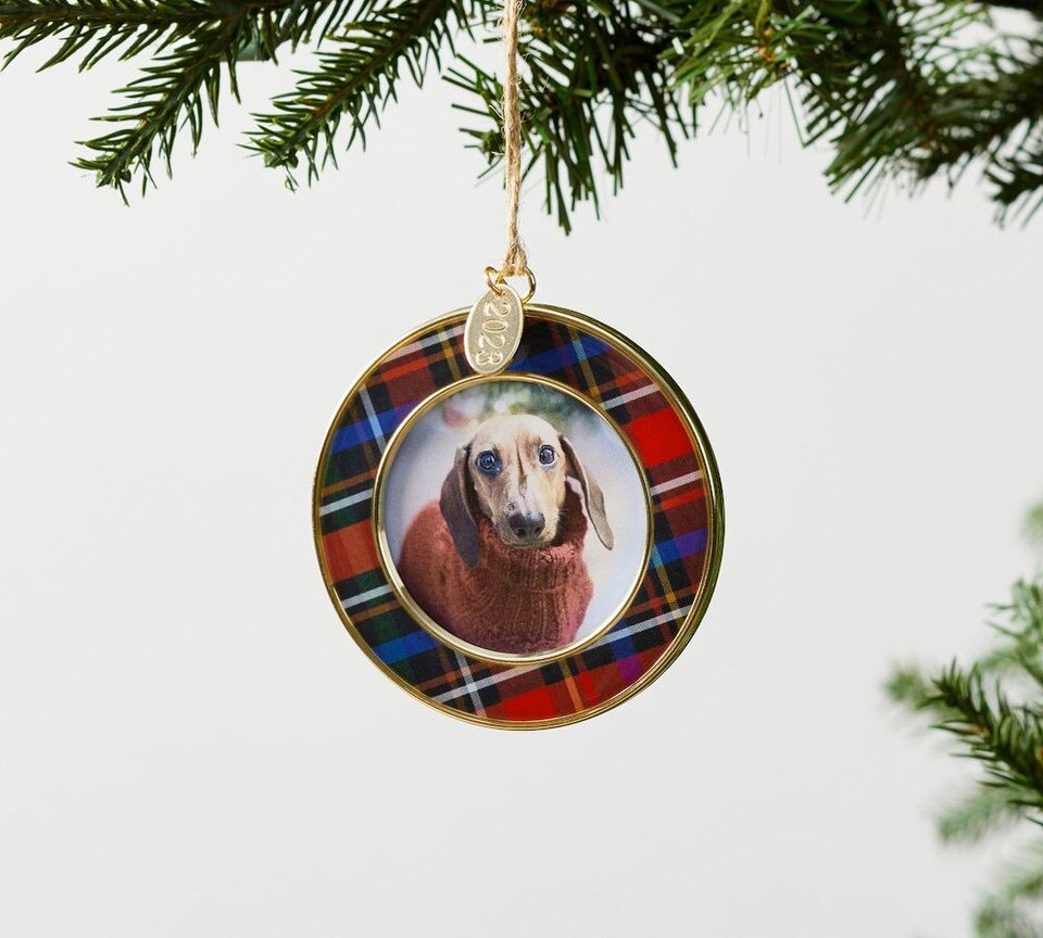 Pottery Barn Dated Enamel Frame Ornament 2023