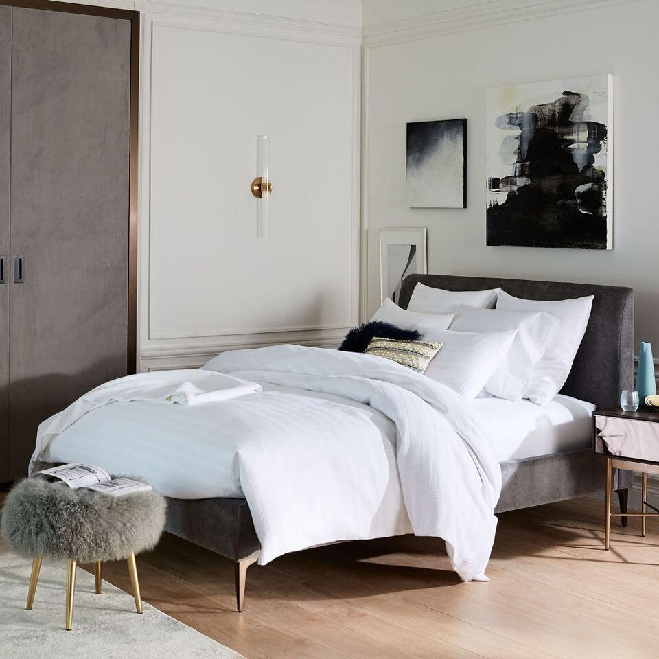 Andes Deco Upholstered Bed West Elm Australia