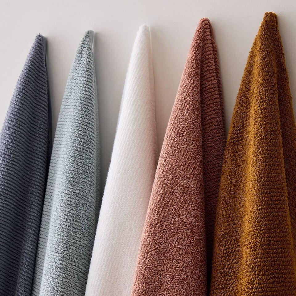 Diagonal Ribbed Towels