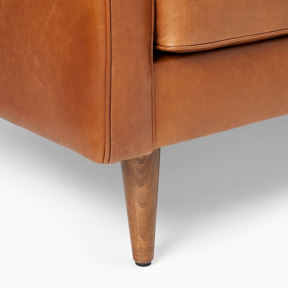 Drake Leather 2-Piece Terminal Chaise Sofa (254 cm)