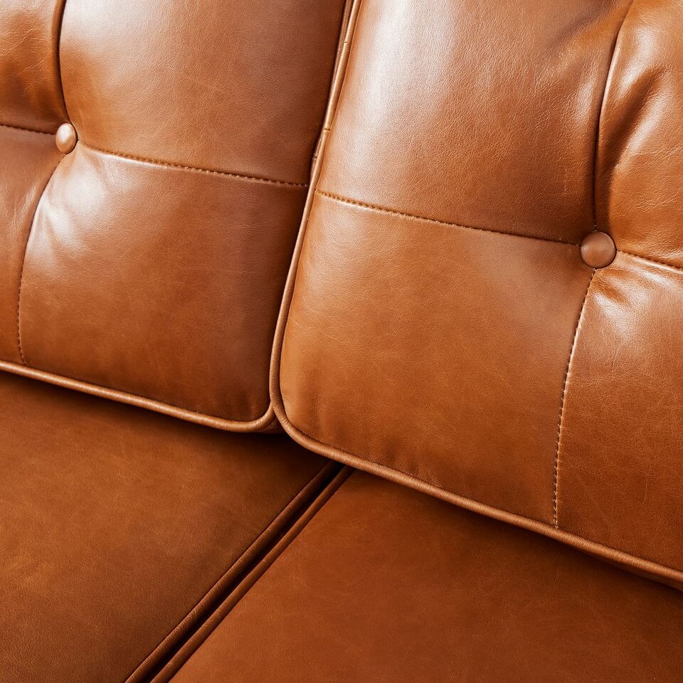 Drake Leather 2-Piece Terminal Chaise Sofa (254 cm)