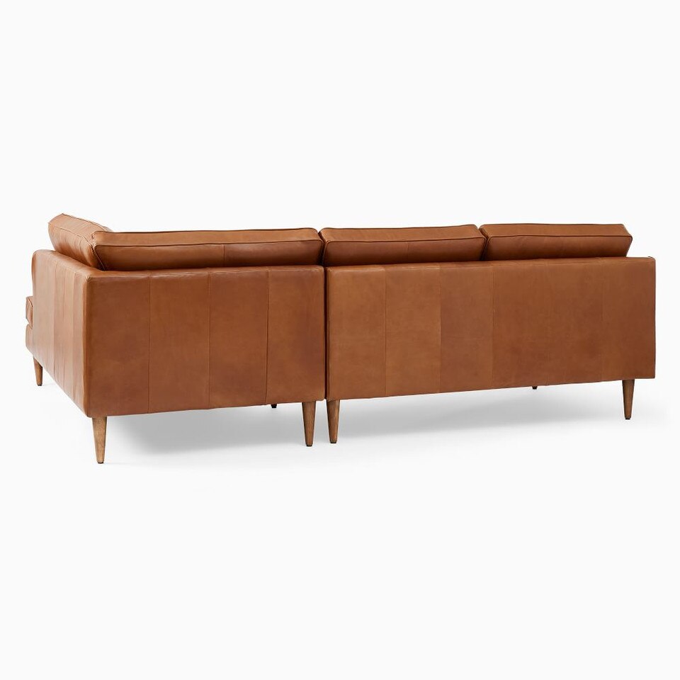 Drake Leather 2-Piece Terminal Chaise Sofa (254 cm)