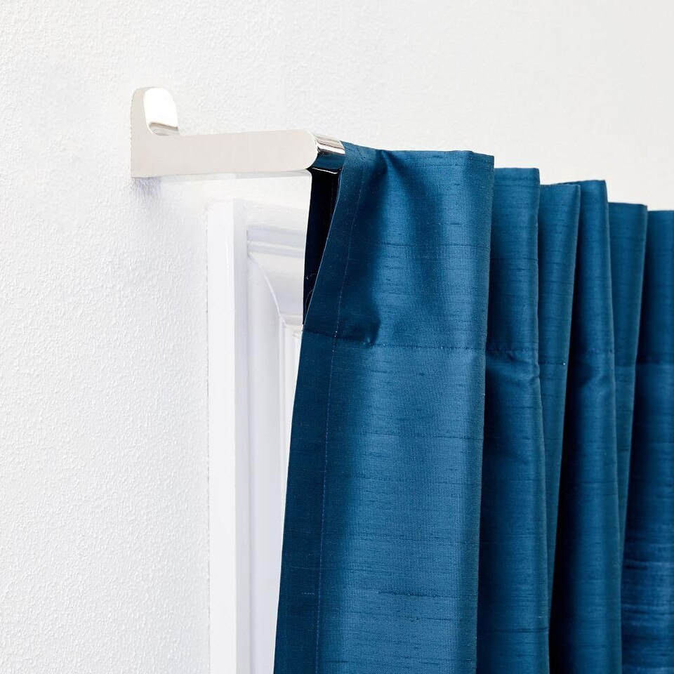 Dupioni Silk Curtain + Blockout Lining - Regal Blue