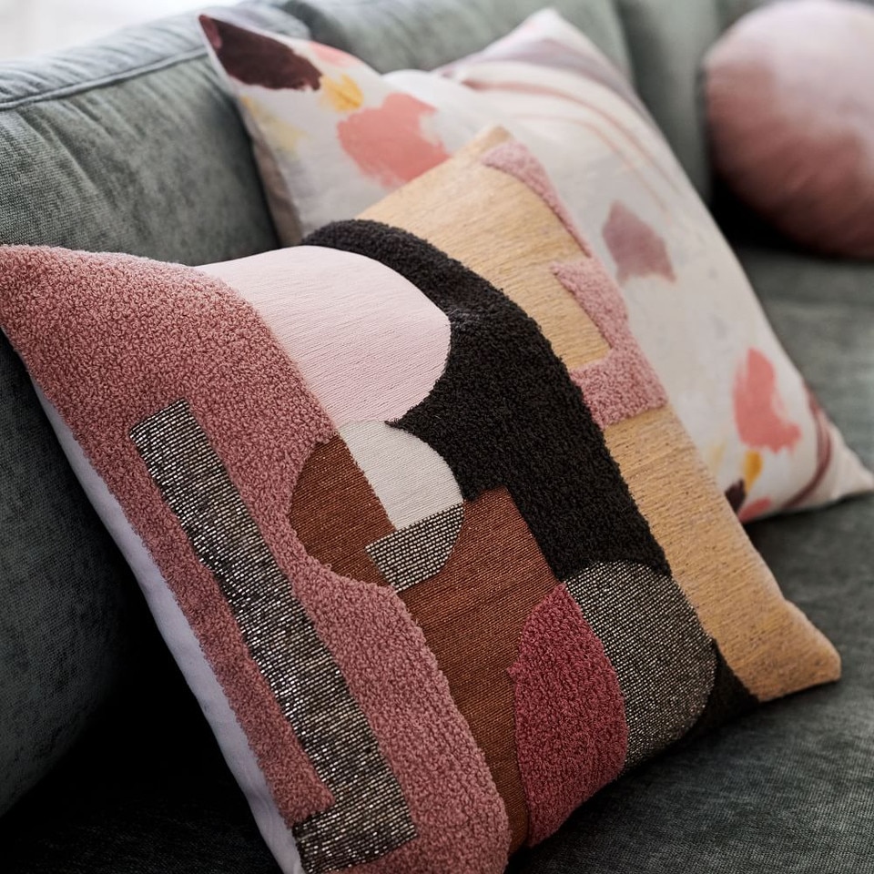 Embellished Deco Shapes Cushion Covers