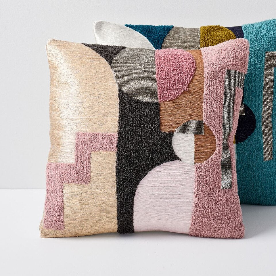 Embellished Deco Shapes Cushion Covers