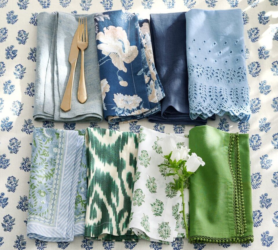 Eyelet Organic Cotton Napkins - Set of 4