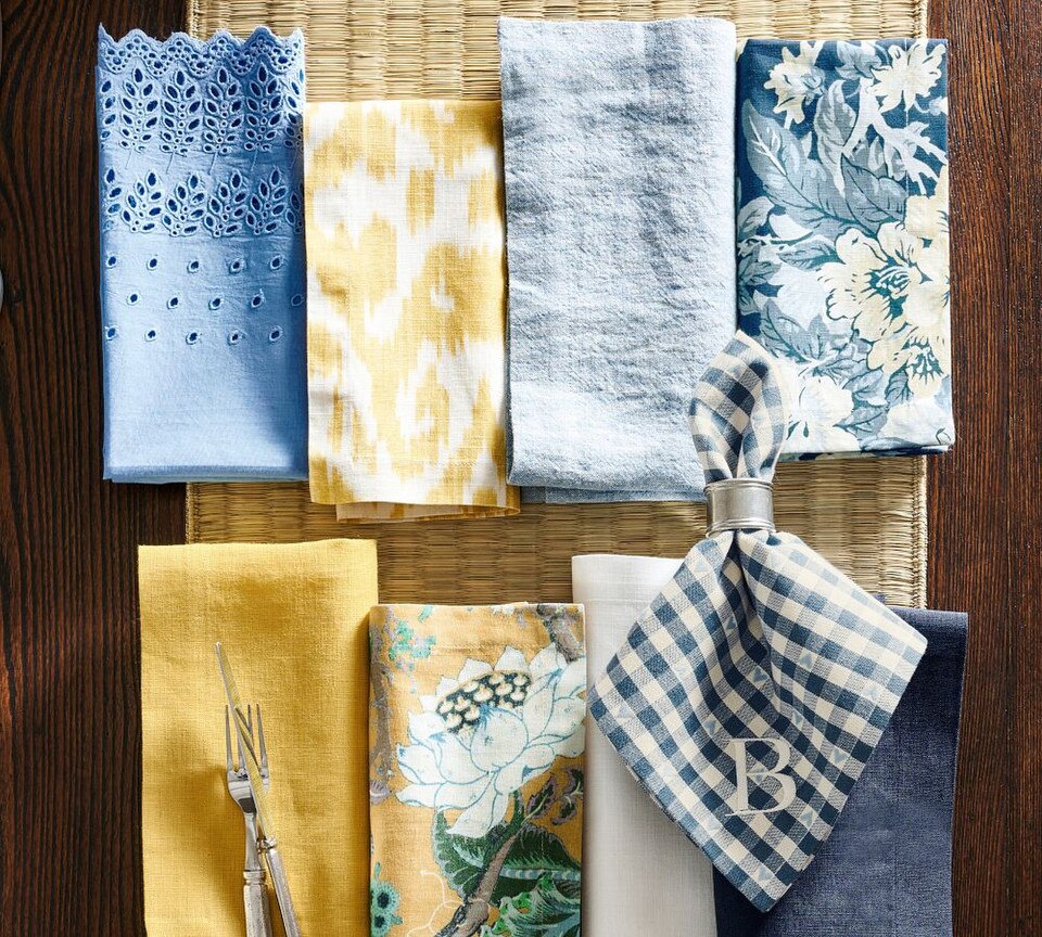 Eyelet Organic Cotton Napkins - Set of 4