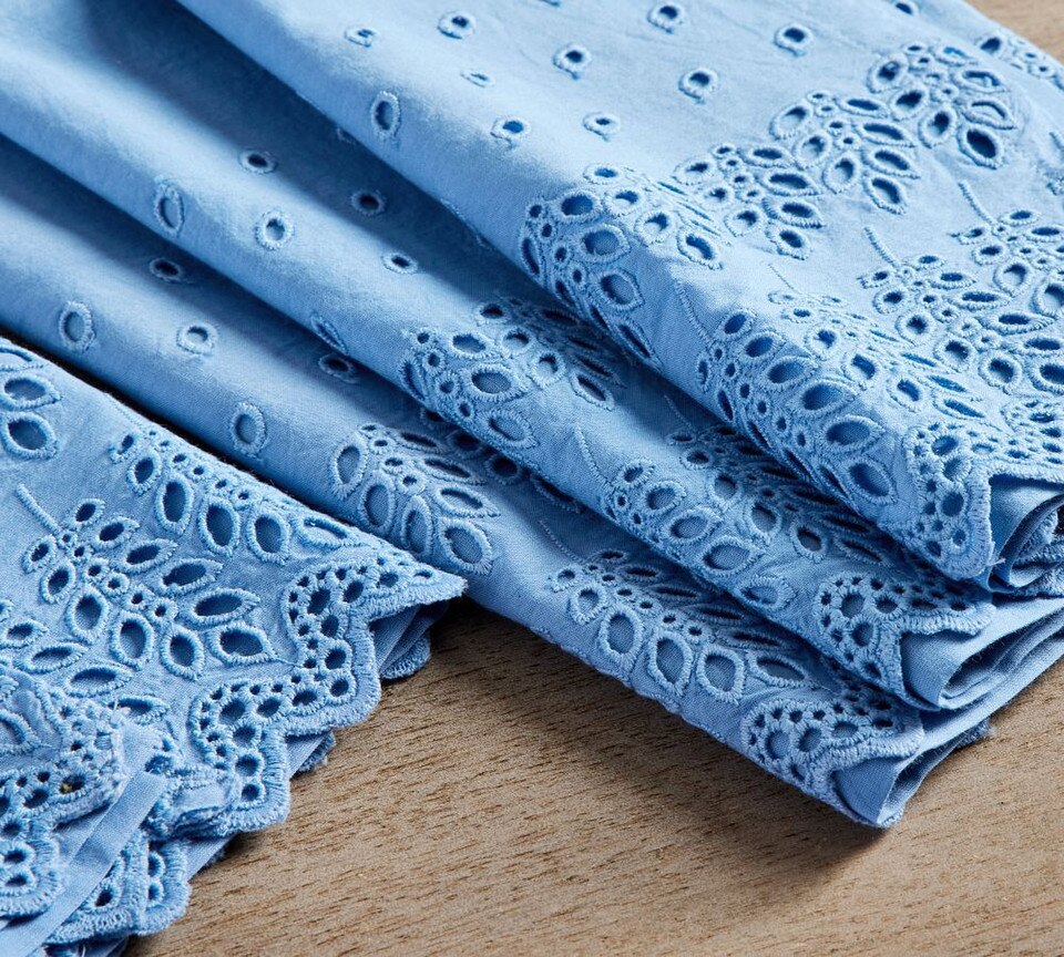 Eyelet Organic Cotton Napkins - Set of 4
