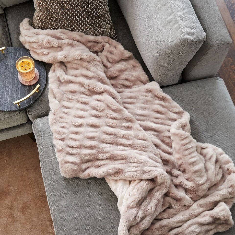 West Elm Faux Fur Throw