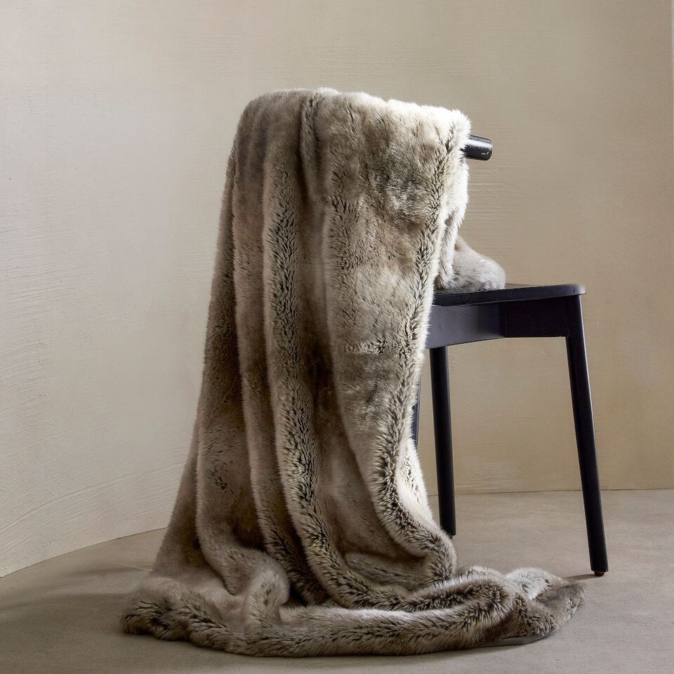 West Elm Faux Fur Throw