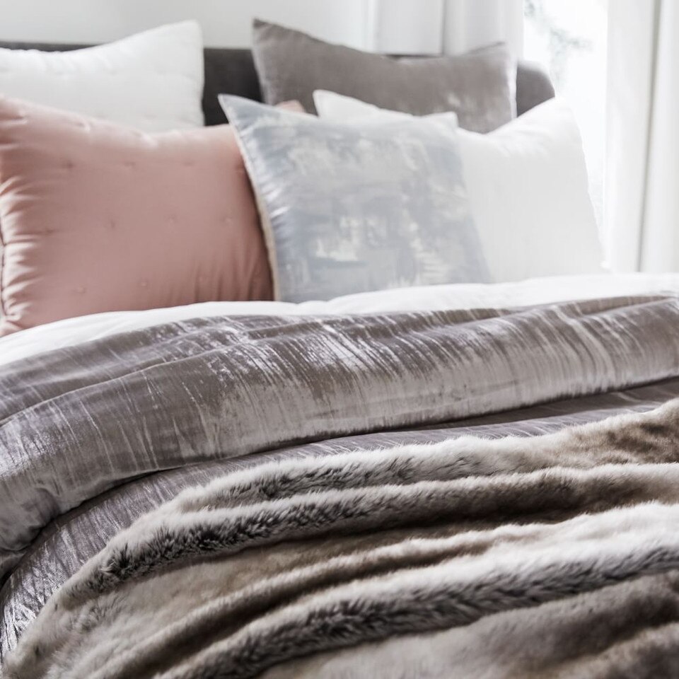 Faux Fur Ombre Throw