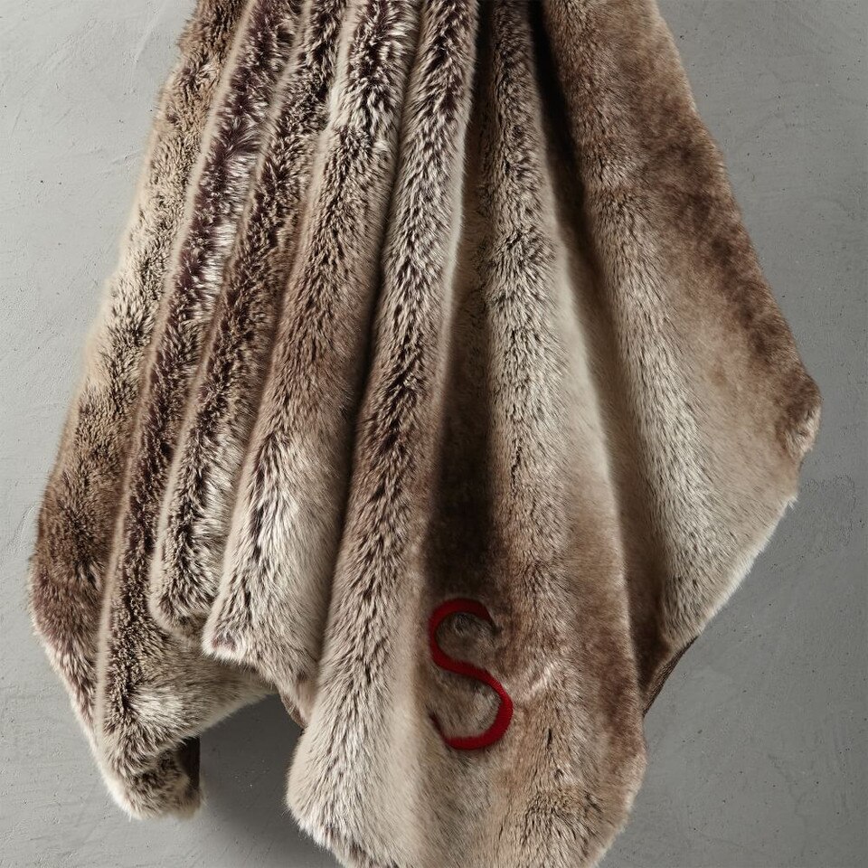 Faux Fur Ombre Throw