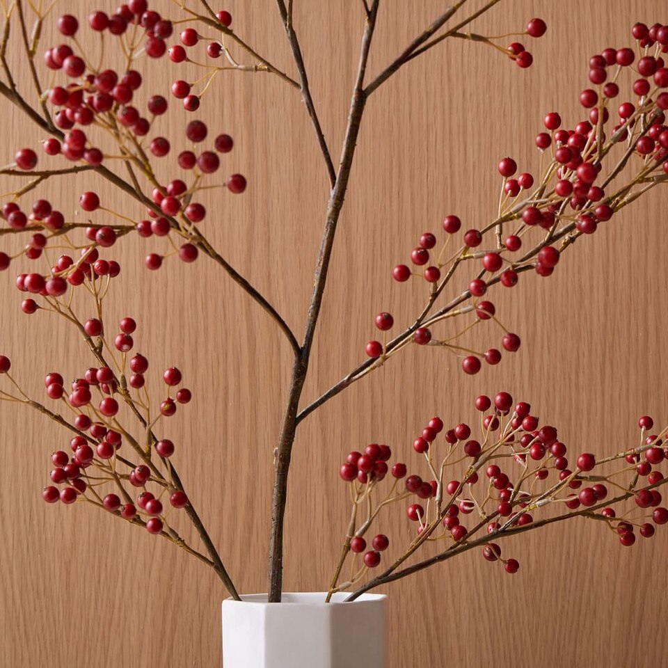 Faux Red Berries Botanicals
