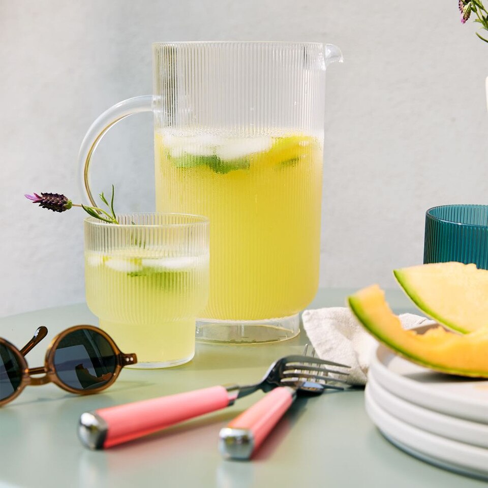 Fluted Acrylic Glassware