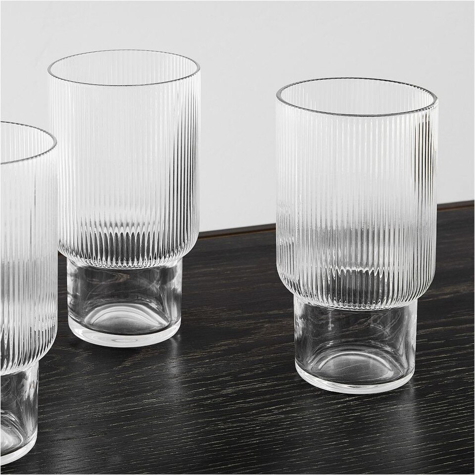Fluted Drinking Glass
