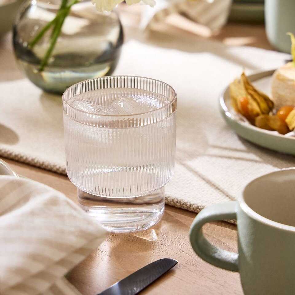 Fluted Drinking Glass