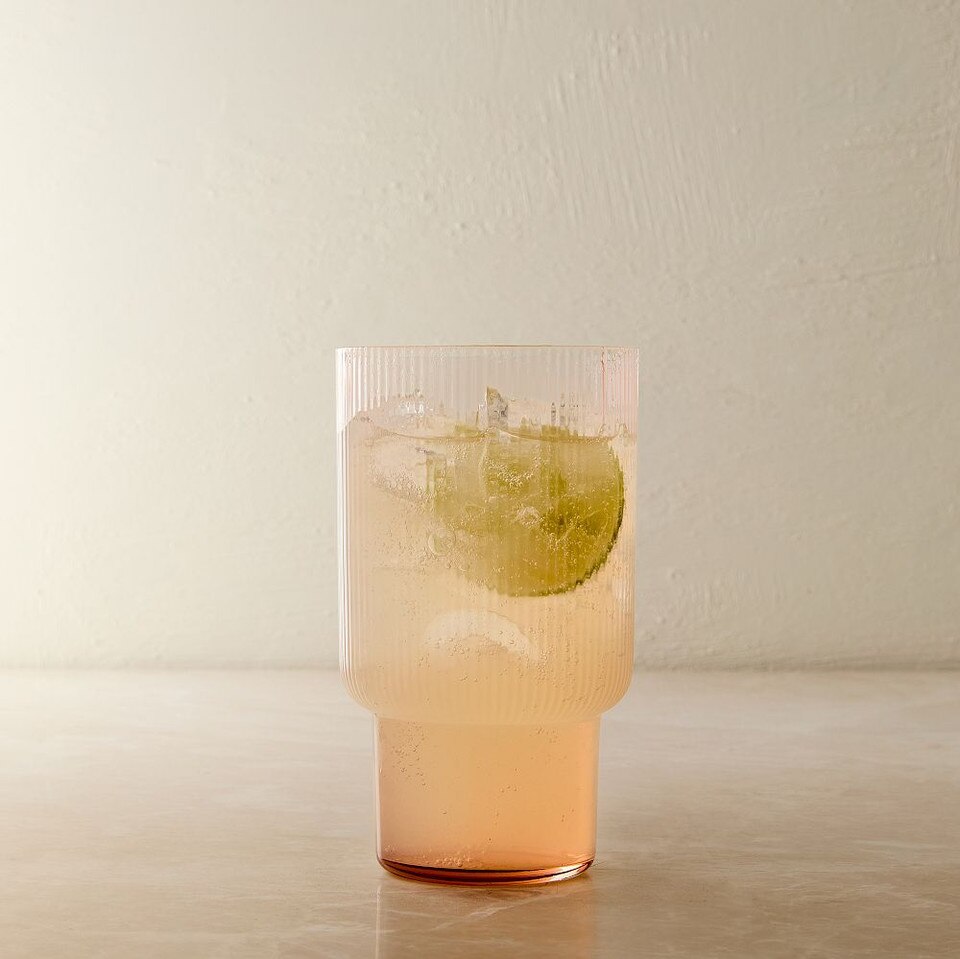 Fluted Drinking Glass