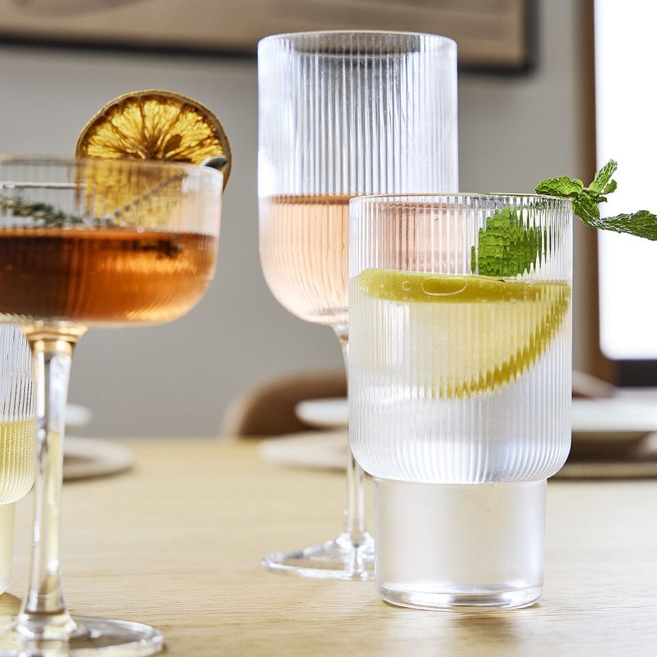 Fluted Drinking Glass