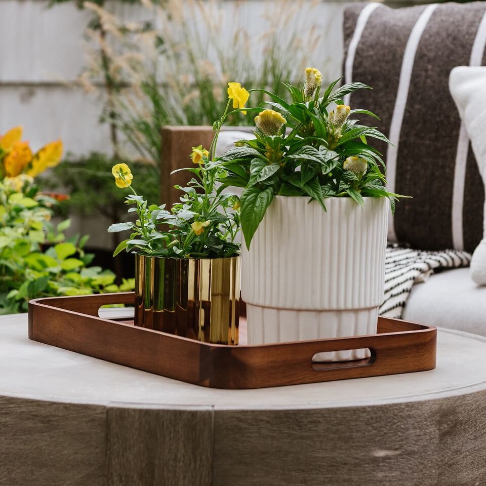 Fluted Indoor/Outdoor Planters - White
