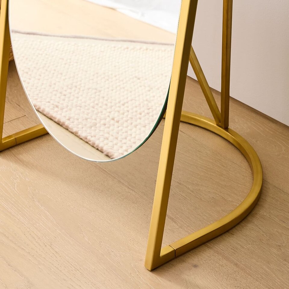 Folded Ellipse Standing Mirror