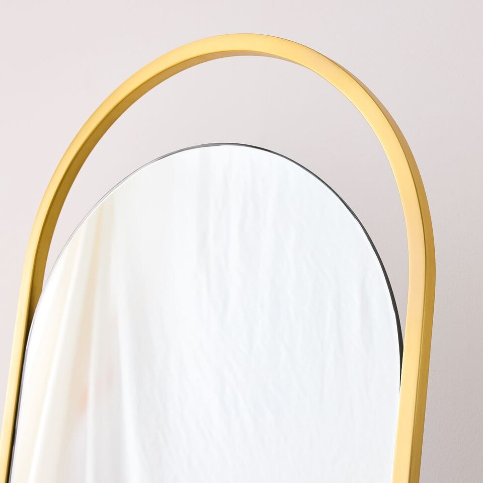 Folded Ellipse Standing Mirror
