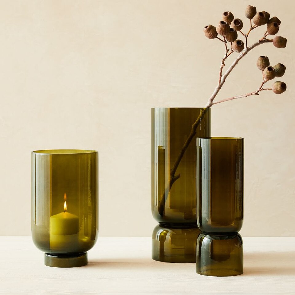 Foundations Olive Glass Vases