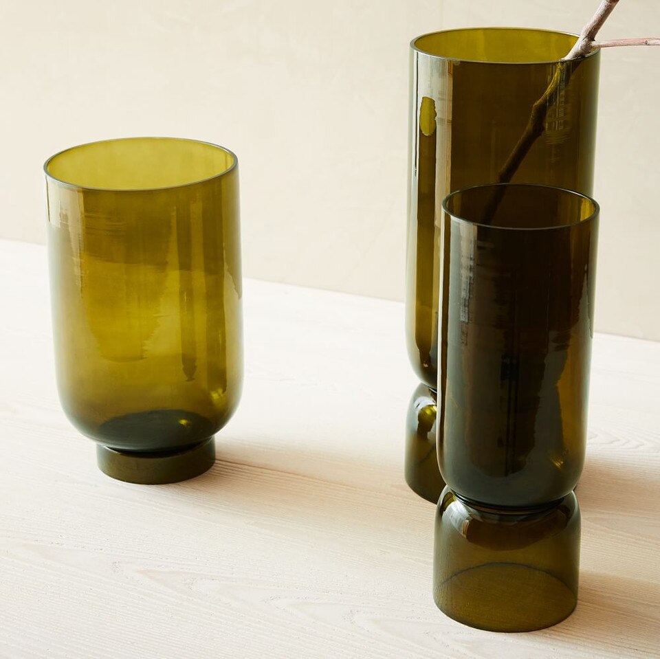 Foundations Olive Glass Vases