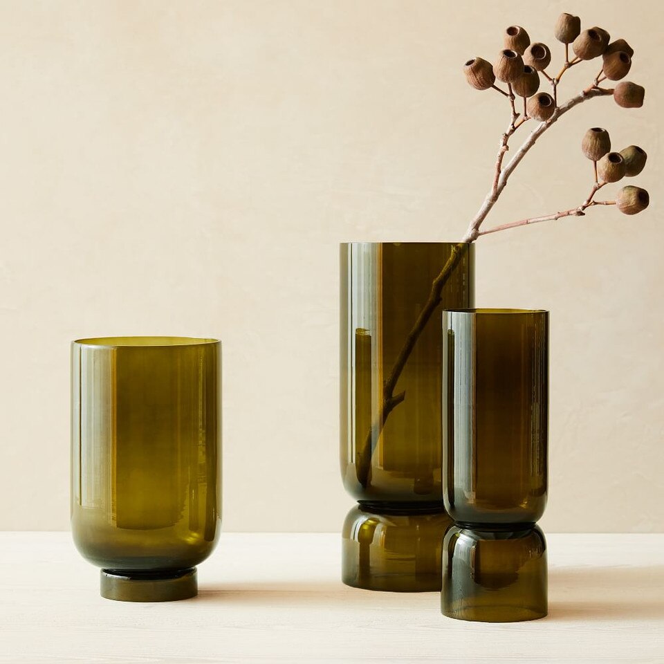 Foundations Olive Glass Vases