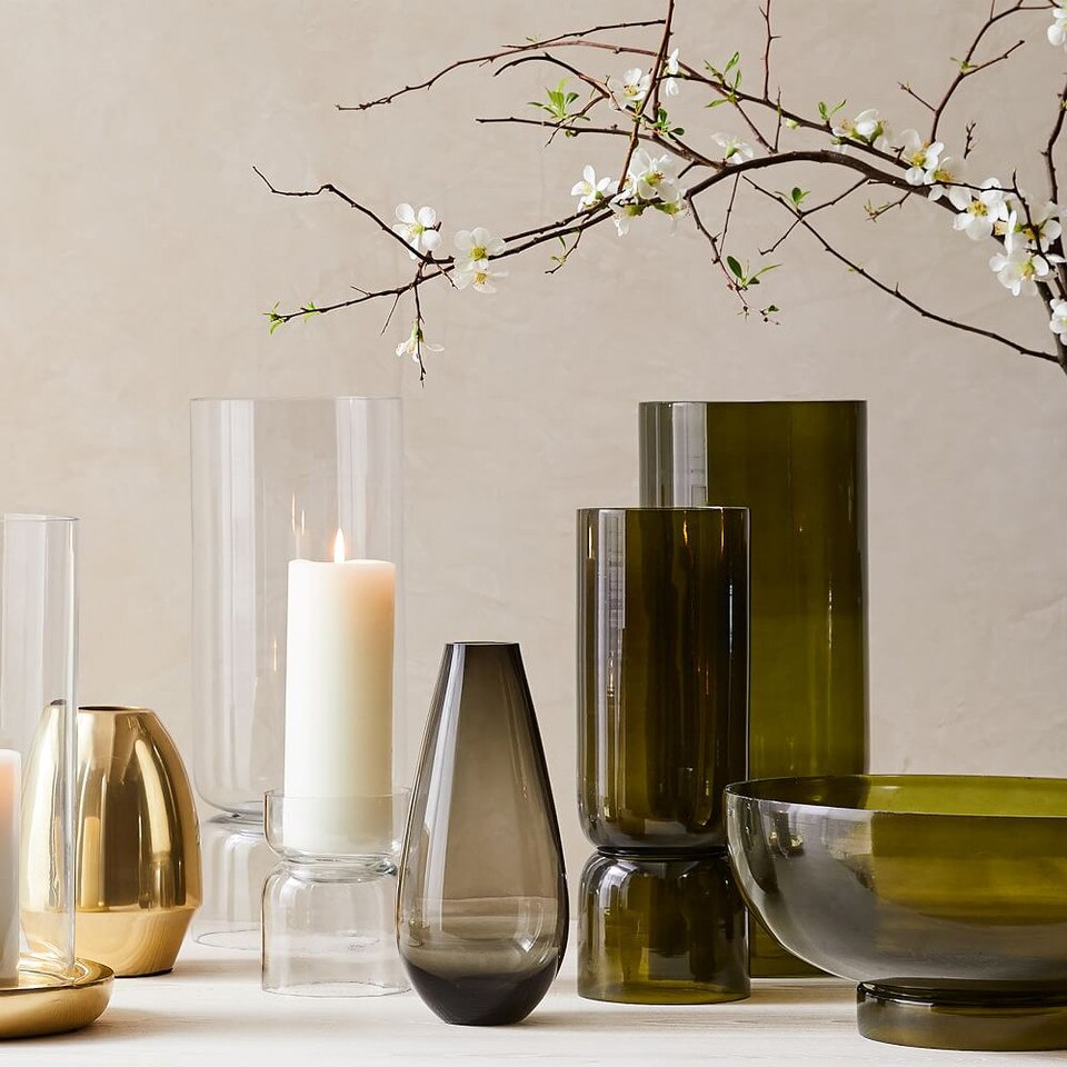Foundations Olive Glass Vases