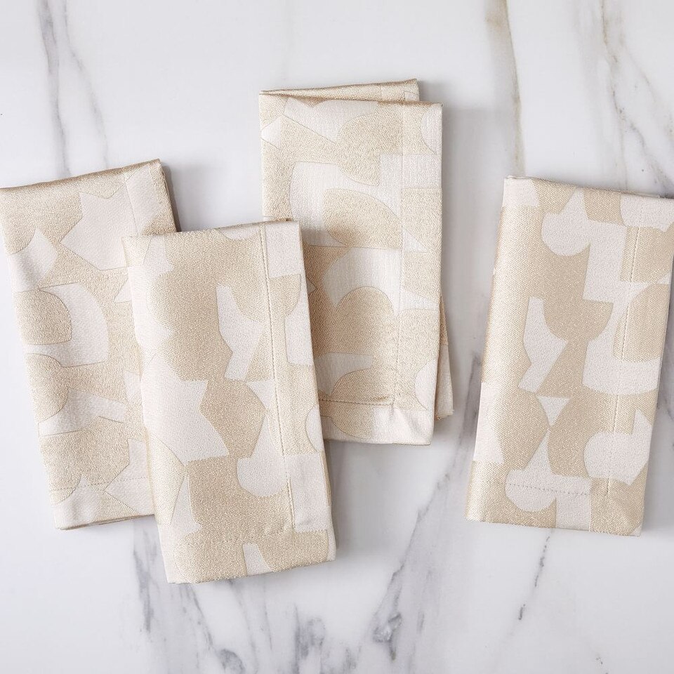 Geo Puzzle Jacquard Napkins (Set of 4)