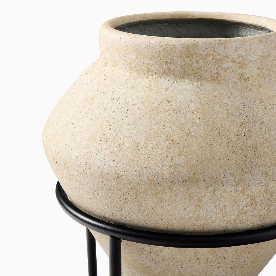 Geometric Urn Planter w/ Stand