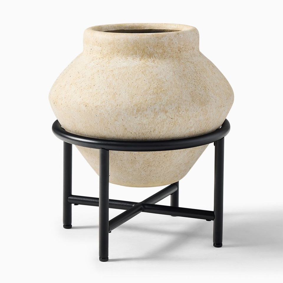 Geometric Urn Planter w/ Stand