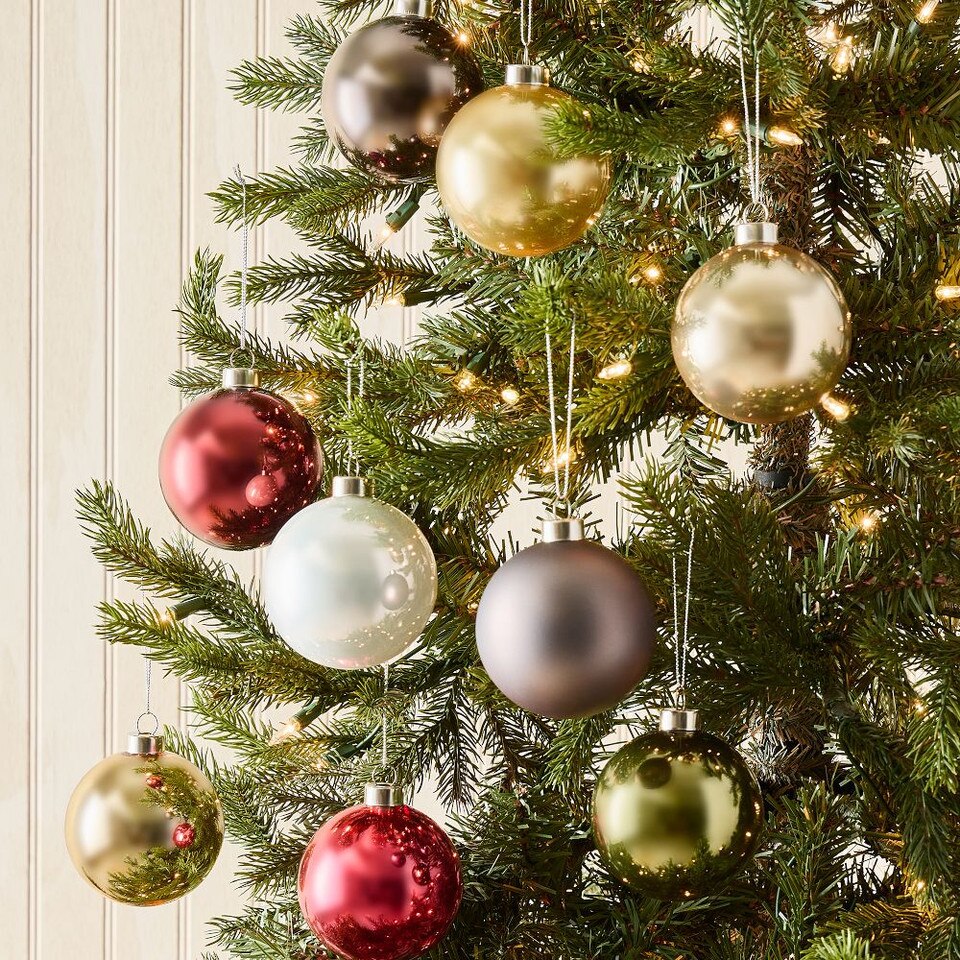 Pure Glass Ball Ornament Box (Set of 9)